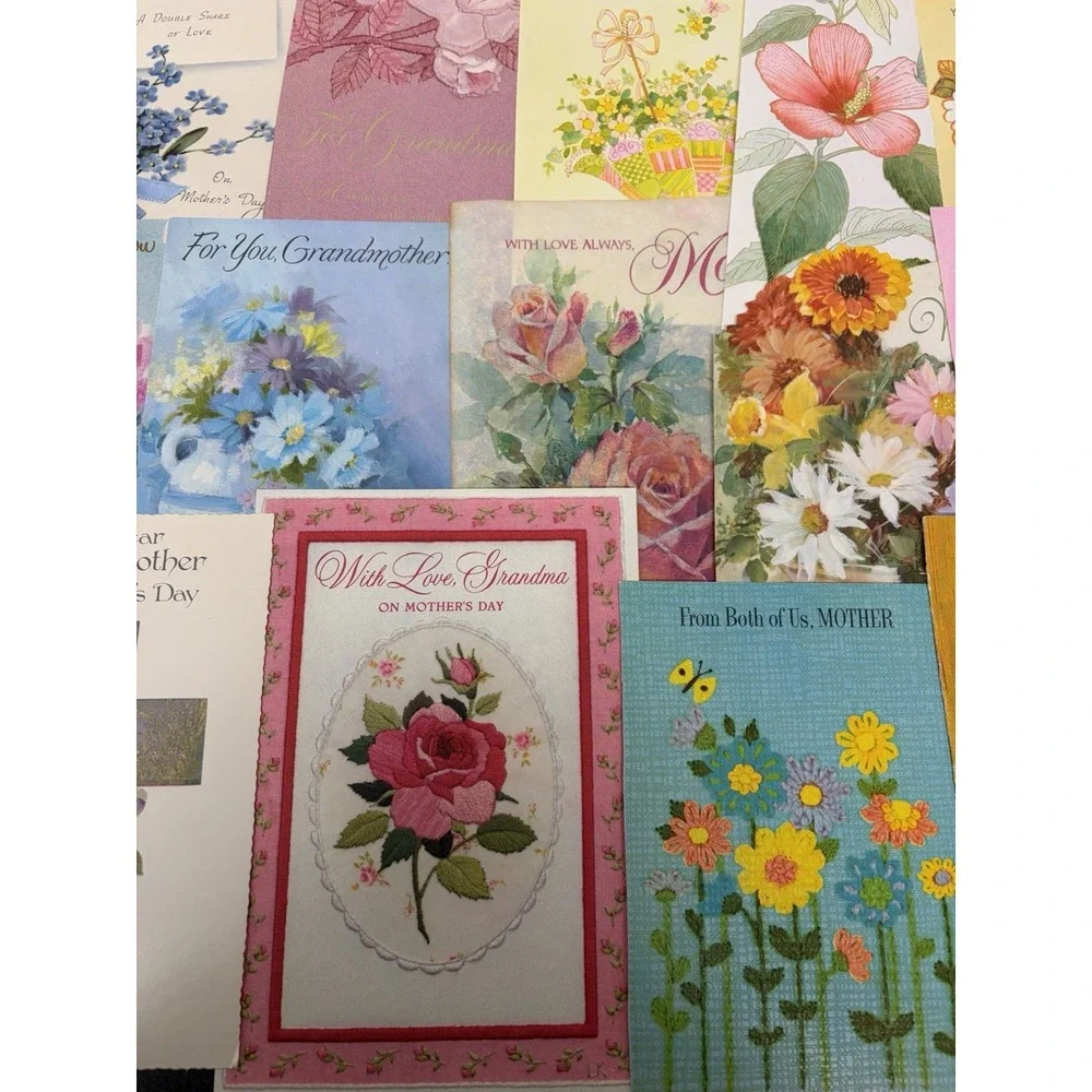 Vintage Mother's Day Greeting Cards Fronts ONLY Scrapbooking Crafts Lot of 50+